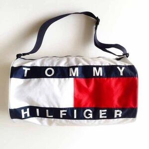 VINTAGE TOMMY HILFIGER WHITE DUFFLE BAG